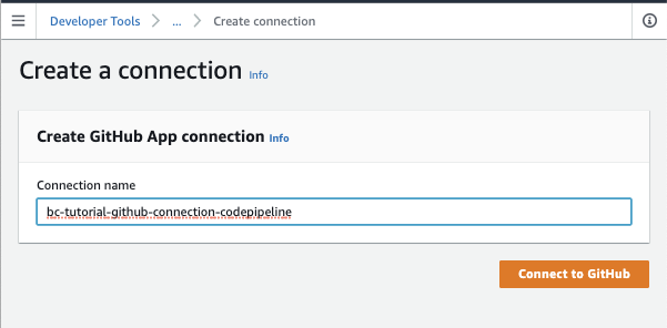 AWS CodePipeline Github Connection