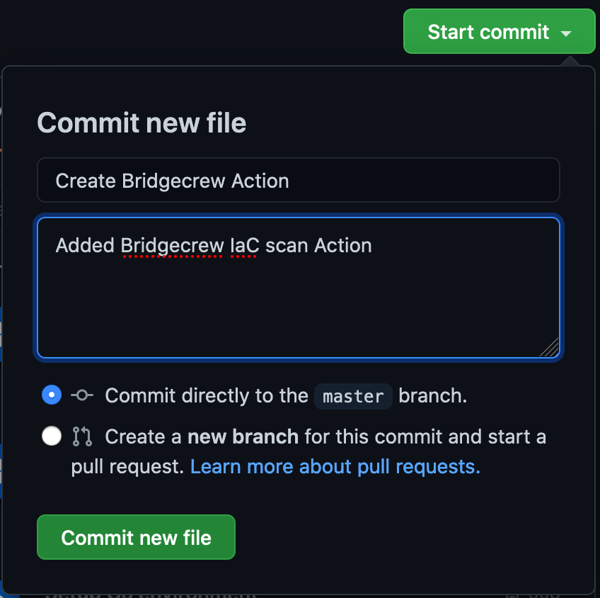 Commit the file